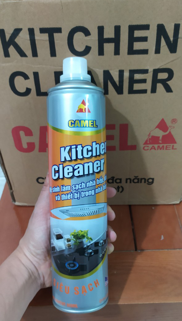 Bình bọt Camel vệ sinh nhà bếp siêu tốc  dung tích 650ml có kèm bàn trải