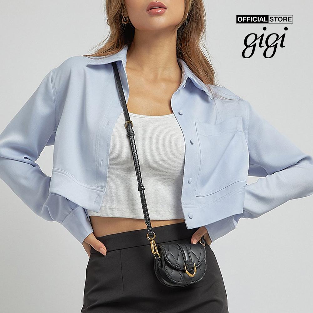 GIGI - Áo khoác nữ phom croptop cổ bẻ thời trang G1107T212616
