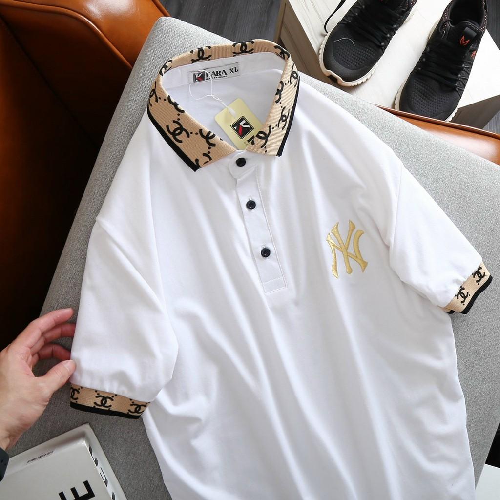 ÁO THUN NAM CỔ BẺ CỰC ĐẸP , HỌA TIẾT THÊU SIÊU CHẤT LANA FASHION