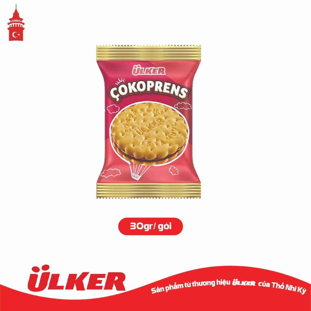 Bánh quy ULKER COKOPRENS kẹp kem vị Sô cô la Hạt phỉ loại 30g