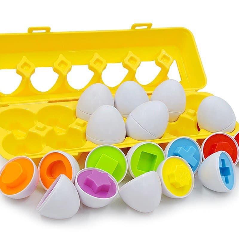 Trò Chơi Matching Egg - Set Trứng Ghép Đôi Đồ Chơi Giao Dục Thông Minh Cho Bé