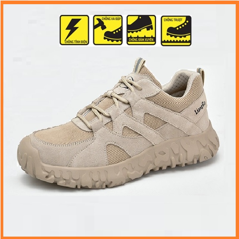 Giày Bảo Hộ Lao Động Nam ,Giày Công Trình Cao Cấp BH08-Chống Đinh,Tăng Ma Sát Fom nhỏ (Tăng 1Size