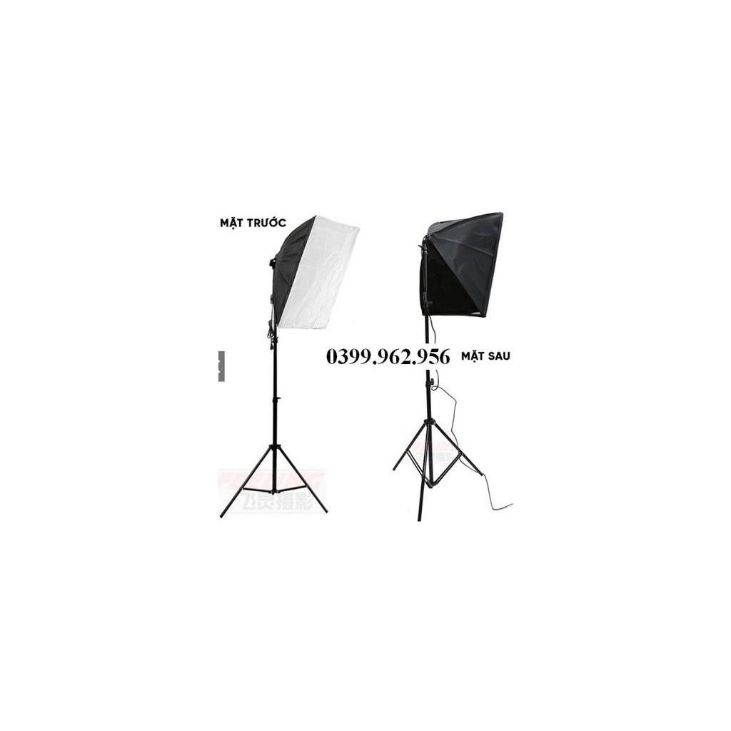 Bộ Đèn Studio Chụp Ảnh Sản Phẩm Chân Đèn 2m Kèm Softbox 50x70 Hỗ Trợ Sáng