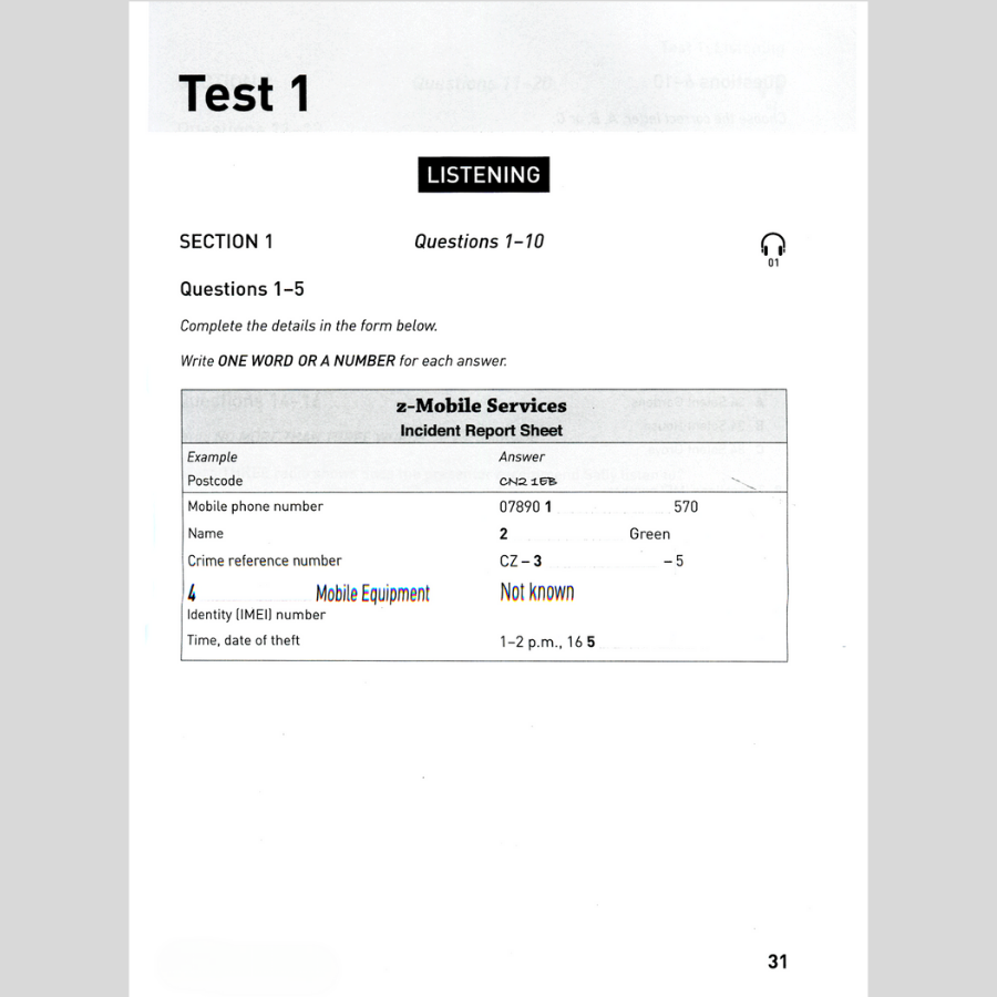 Sách Collins Practice Tests For IELTS (Kèm CD)