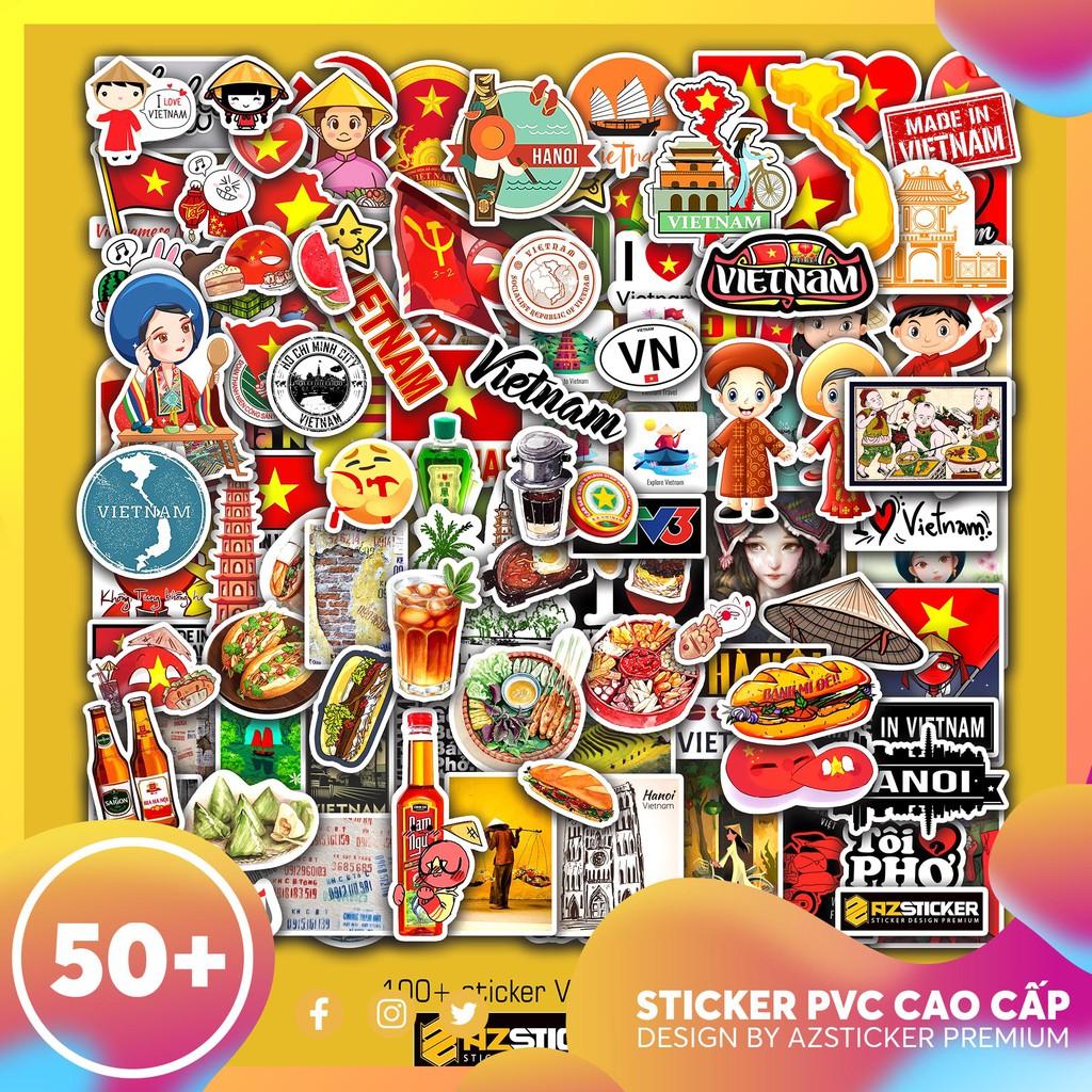 Sticker Việt Nam | Dán Nón Bảo Hiêm, Điện Thoại, Laptop, Bình Nước...Chống Nước, Chống Bay Màu..