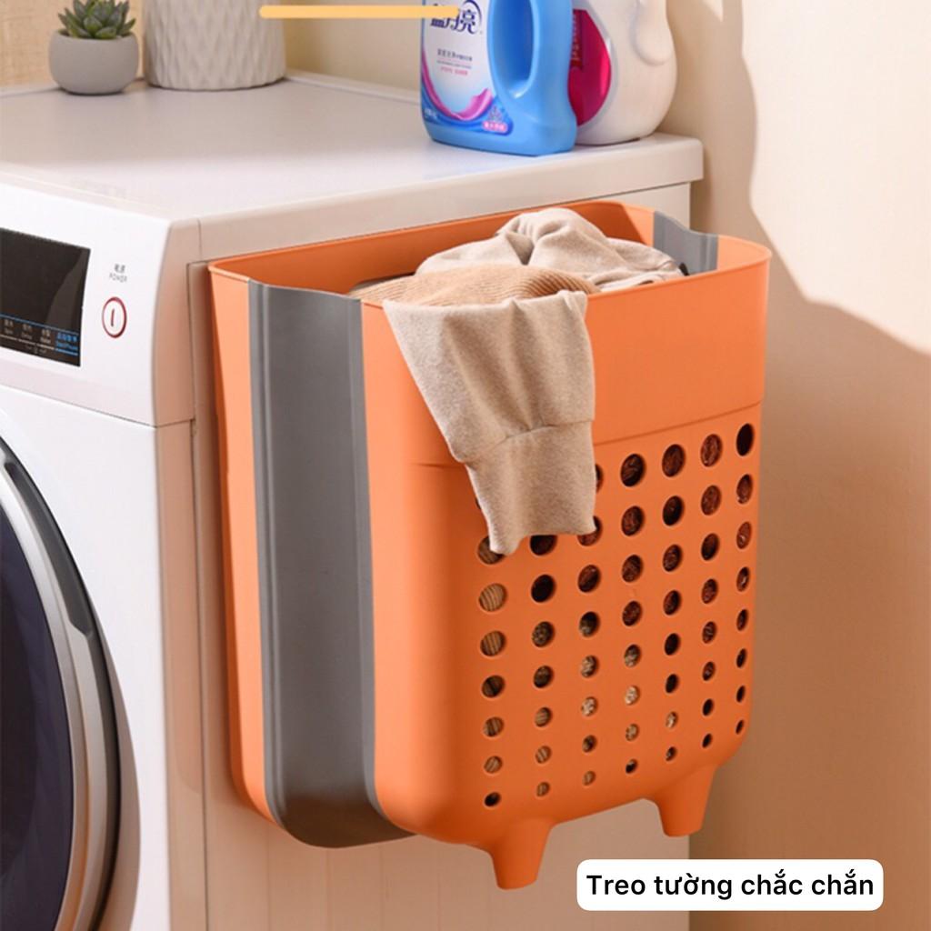Giỏ nhựa đựng đồ giặt treo tường , giỏ đựng quần áo bẩn