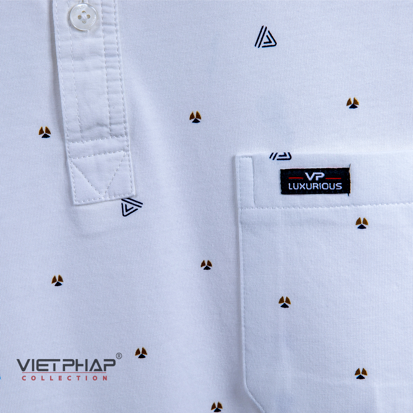 Áo Thun Polo Nam Trung Niên Tay Ngắn Có Túi Cao Cấp 30094 Việt Pháp