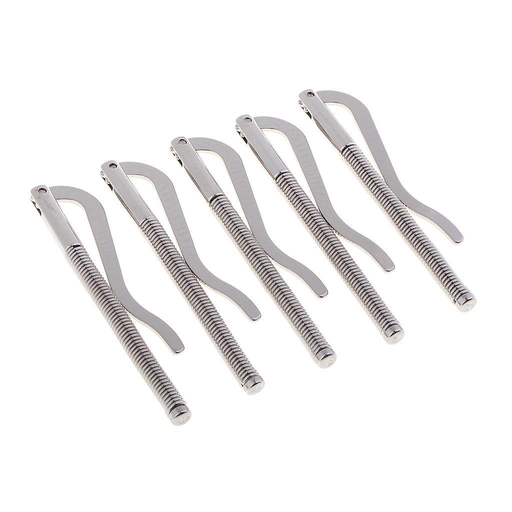 5pcs Bifold Money Clip Bar Plate Leather Craft Cash Holder Spring Clamp 01