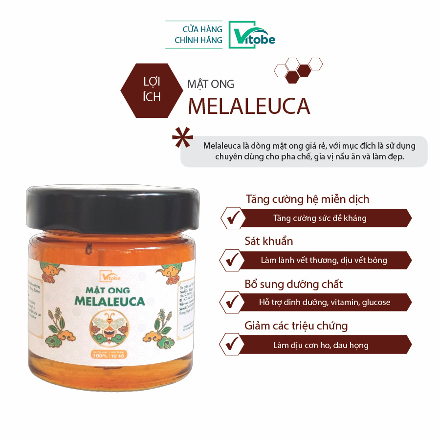 Mật Ong Melaleuca Vitobe - Hữu cơ 100%