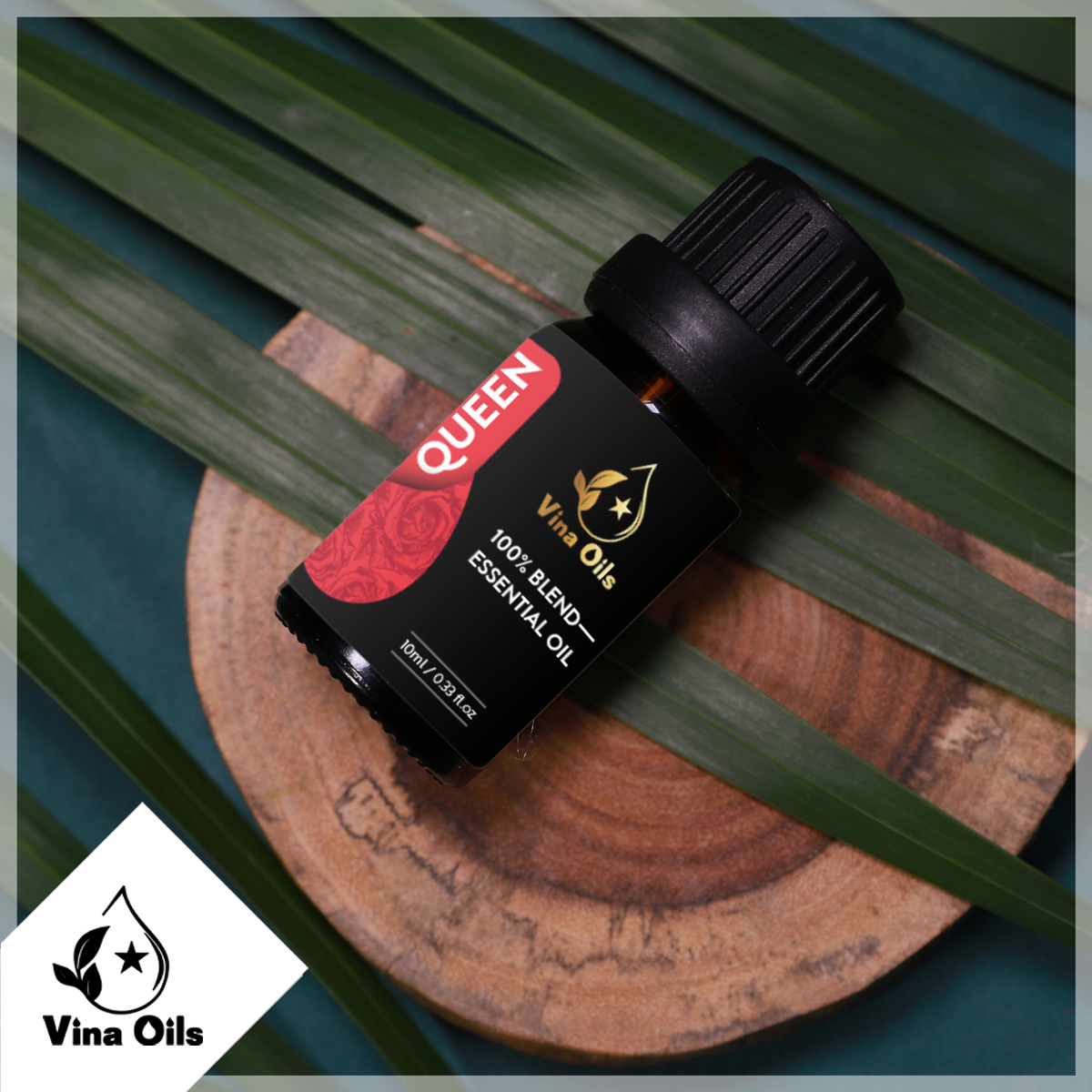 Tinh Dầu Hợp Chất Queen Vina Oils 10ml - Chiết Xuất Từ Oải Hương, Bưởi, Sả Hoa Hồng, Xô Thơm - Hương Thơm Quyến Rũ Giúp Thư Giãn, Làm Sạch Không Khí , Làm Khỏe Tóc, Giữ Ẩm Làm Mịn Da Mặt