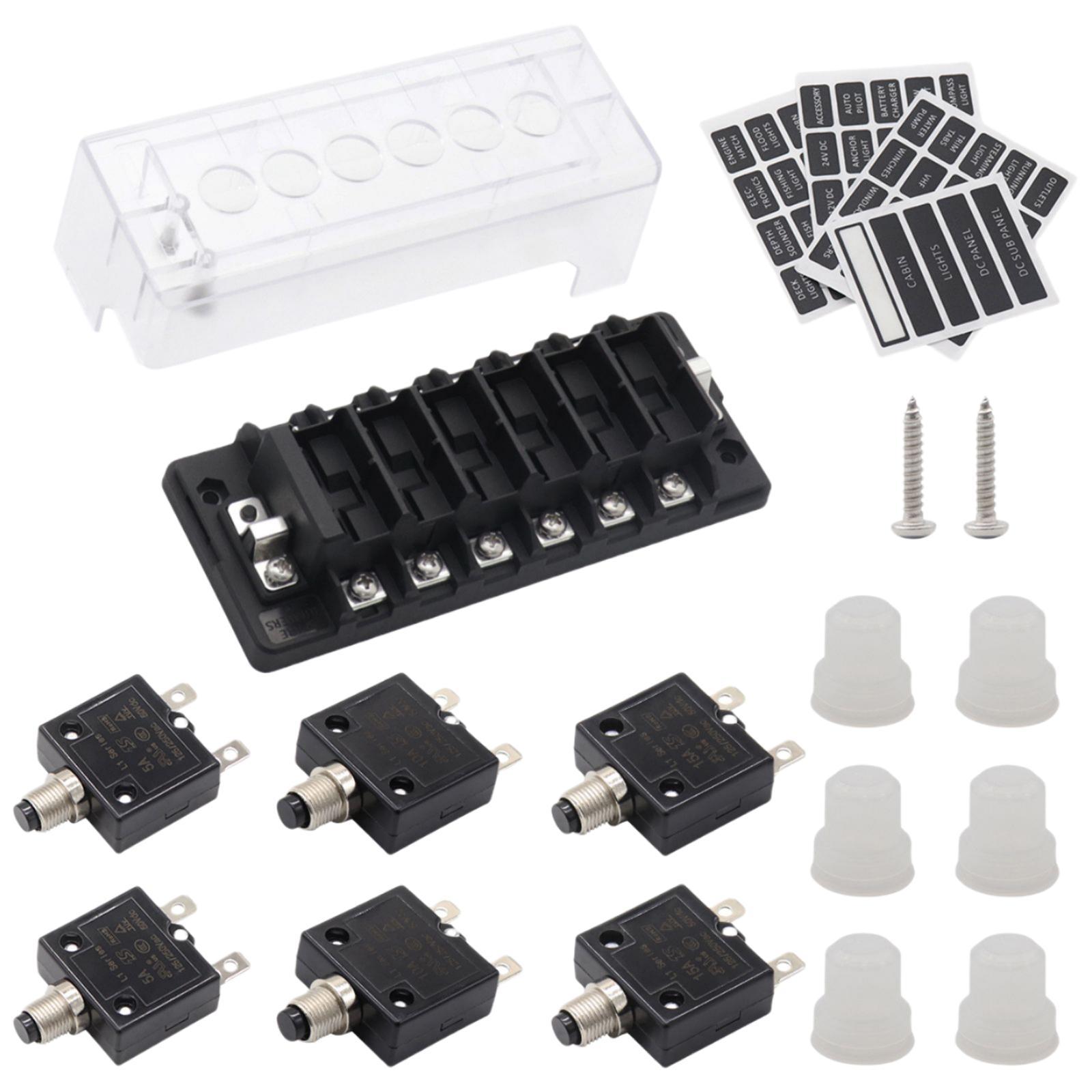 Circuit Breakers Box Circuit Breaker Fuse Block Box for Auto Car Marine Boat