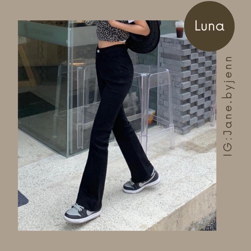 Quần jeans Luna ống loe cạp cao