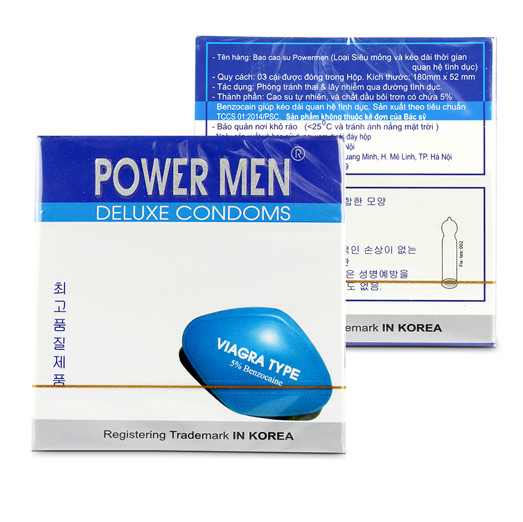 Bao Cao Su Powermen Kéo Dài Quan hệ Trơn 3 Chiếc+ TITAN GEL NGA Tăng Kích Thước Cho Nam 50ML