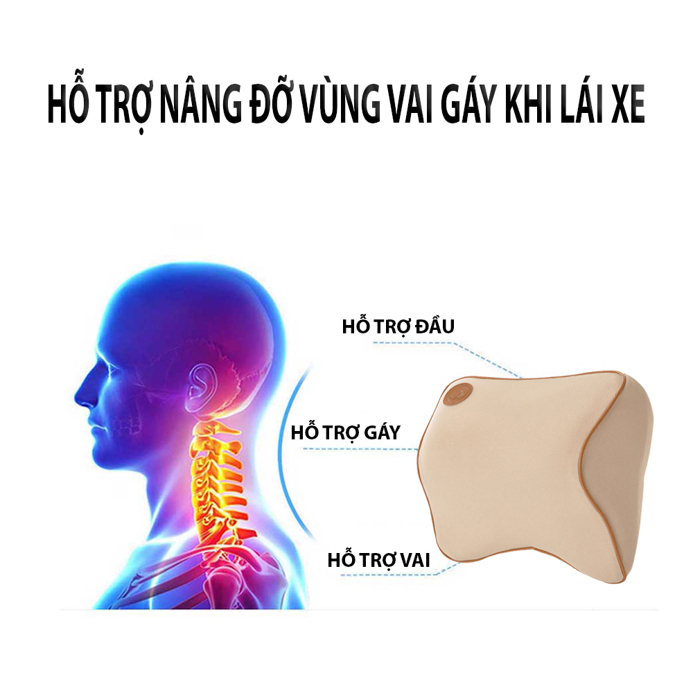 Gối Tựa Đầu Cao Su Non Cho Mọi Loại Xe Ô tô