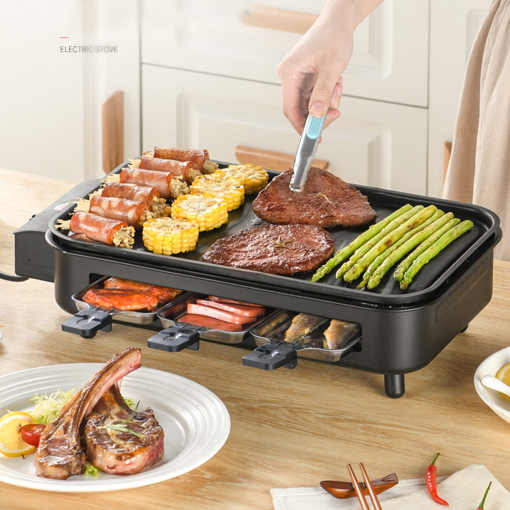 Bếp Nướng Điện Thông Minh, Vỉ Nướng Xiên BBQ Phong Cách Trung Quốc - Hàng Chính Hãng