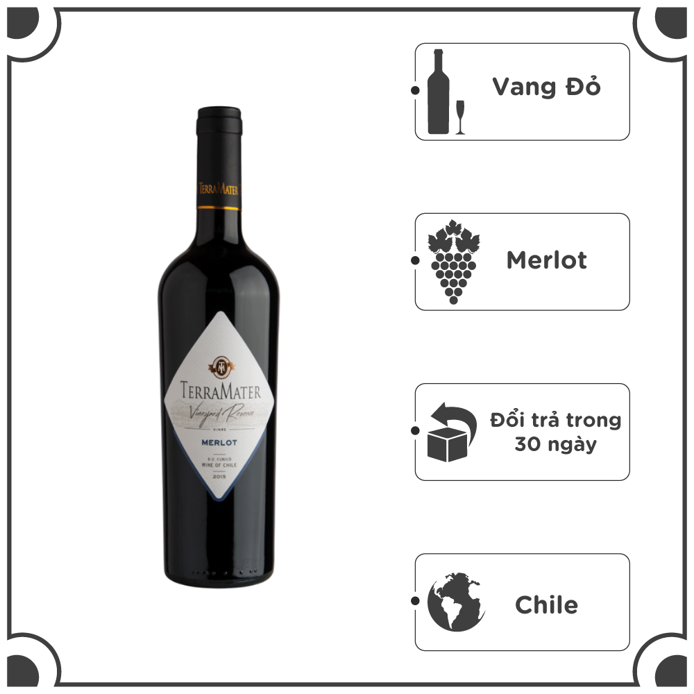 Rượu Vang Đỏ Chile TerraMater Vineyard Reserve Merlot