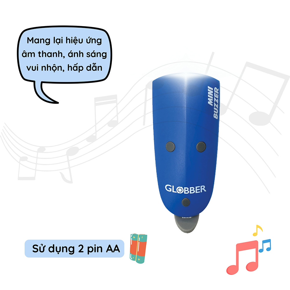 Bộ Tín Hiệu Còi, Đèn Globber Mini Buzzer - Xanh Da Trời