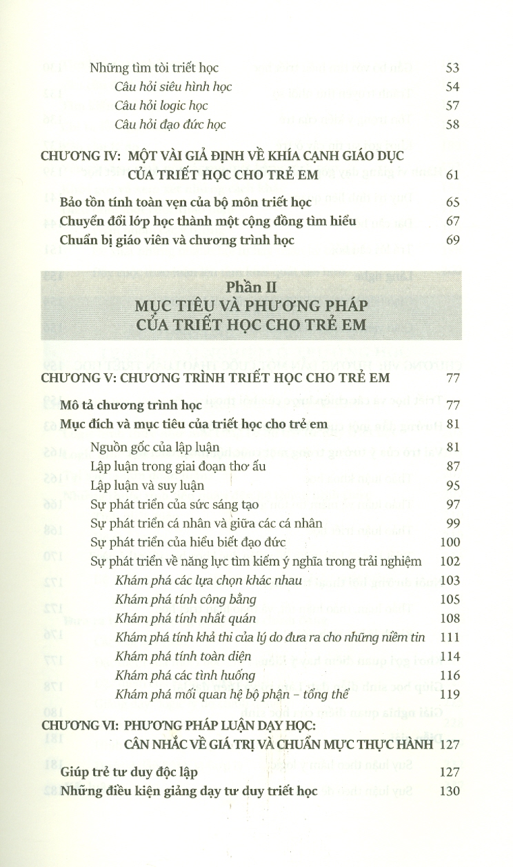 DẠY TRIẾT HỌC CHO TRẺ EM – Matthew Lipman, AnnMargaret Sharp, Frederick S. Oscanayan - Viện IRED - Nxb Tổng hợp Tp. Hồ Chí Minh