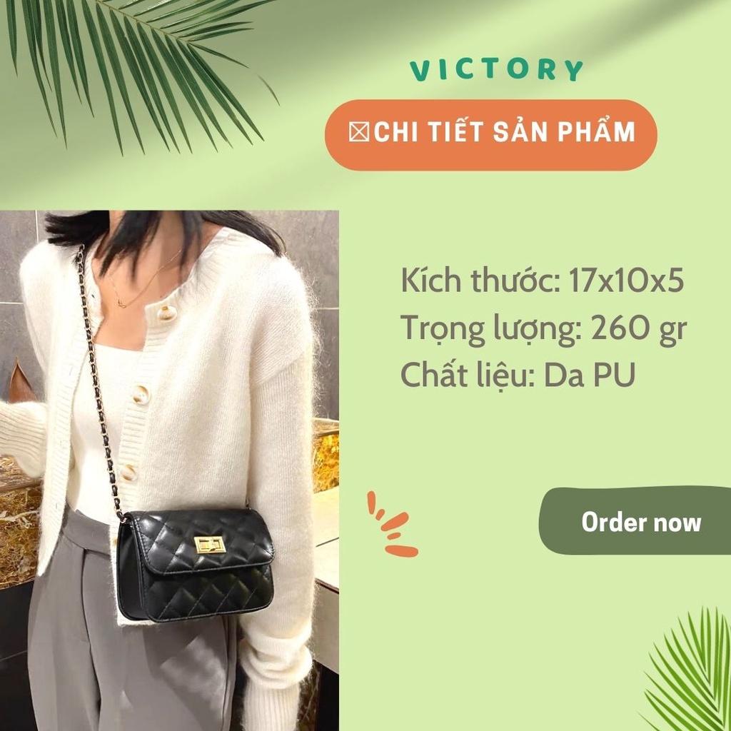 Túi Xách Nữ Mini VICTORY Đeo Chéo Đeo Vai classic trần chỉ phong cách đơn giản Dự Tiệc Đi Làm Đi Chơi SKU: 383