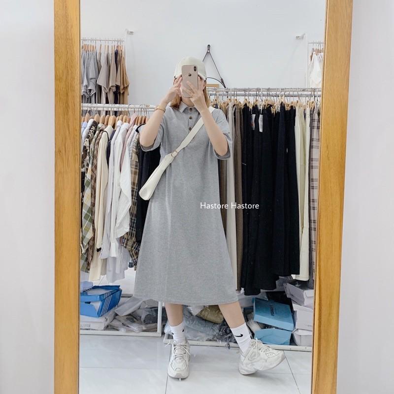 Đầm polo cài cúc chất thun mịn