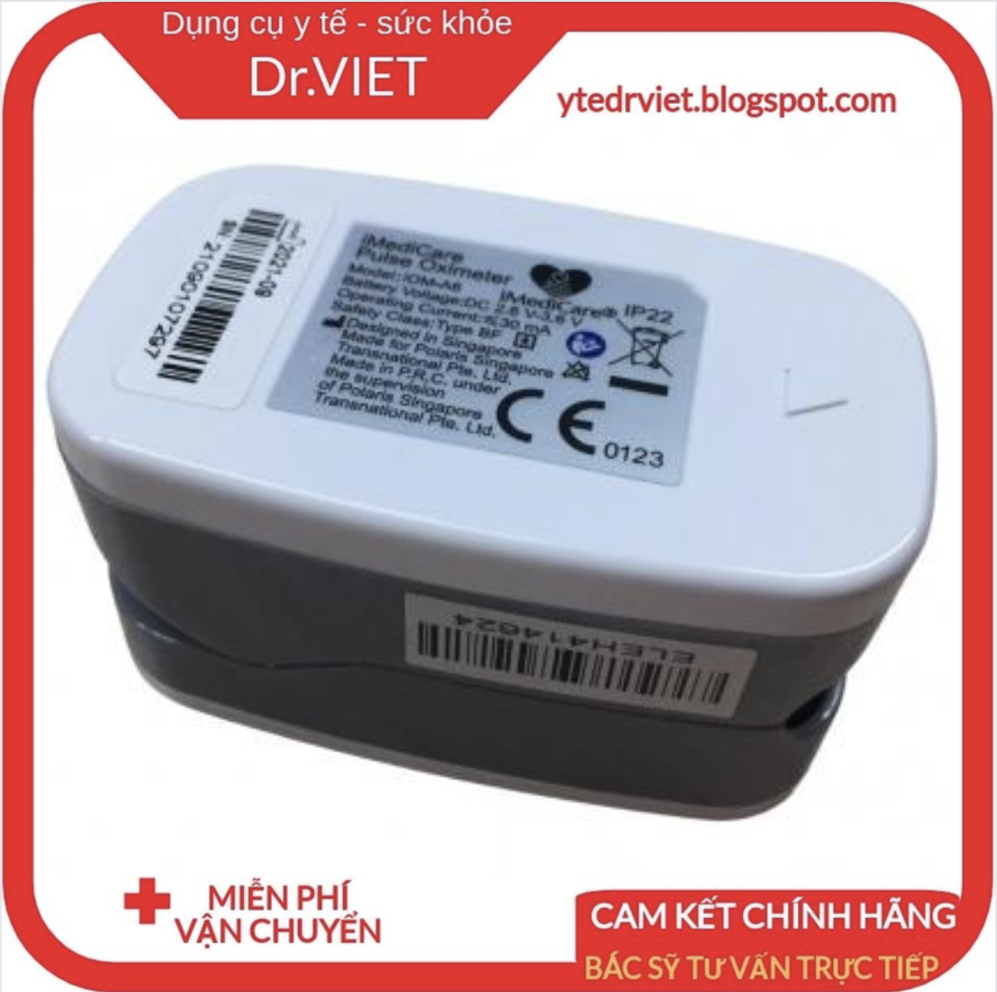 Máy đo nồng độ oxy bão hòa trong máu SpO2 iOM-A6