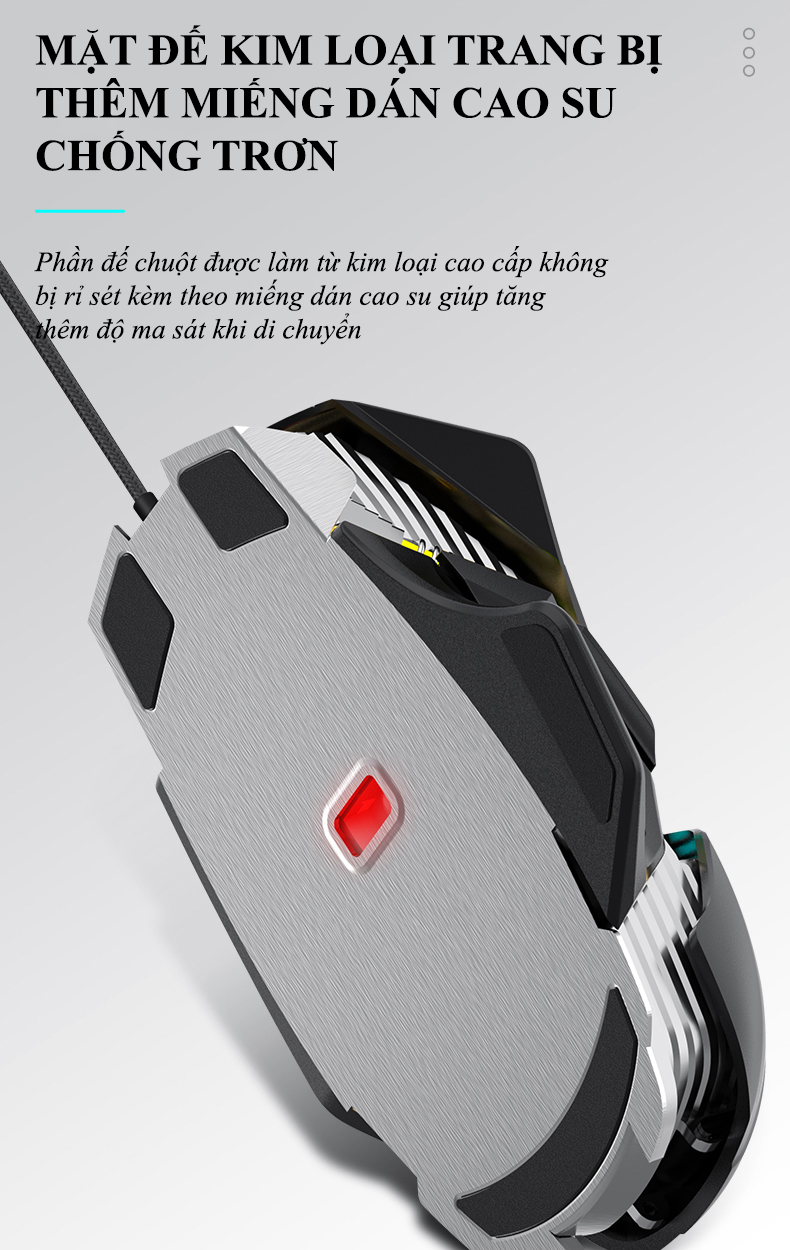 Chuột cơ chuyên game Friwol V5Pro có 2 chế độ chuột với tốc độ chuột lên đến 6200DPI kèm theo đèn led RGB cực đẹp dành cho game thủ - Hàng Chính Hãng