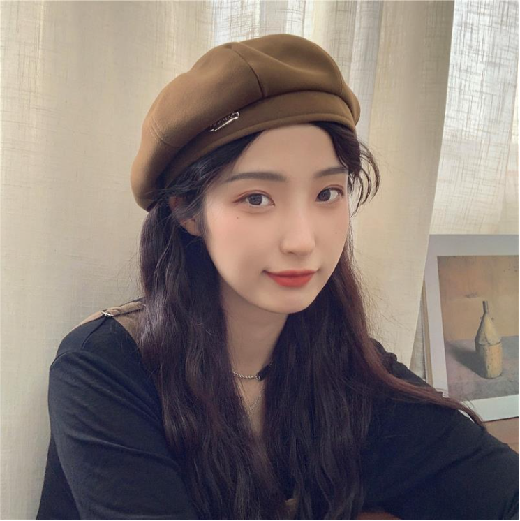 Mũ nồi beret vải phối đồ thời trang xinh đẹp màu trơn Retro Hàn Quốc chụp ảnh đi làm thu đông đa năng giá rẻ