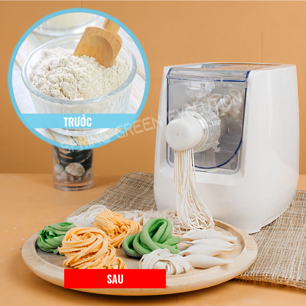 Máy Làm Mì, Nui Pasta Maker. Làm Mọi Loại Nui, Mì, Miến, Phở, Bún, Mì Vằn Thắn. Tặng Kèm 9 Đầu Làm. Hàng Nhập Khẩu Thailand