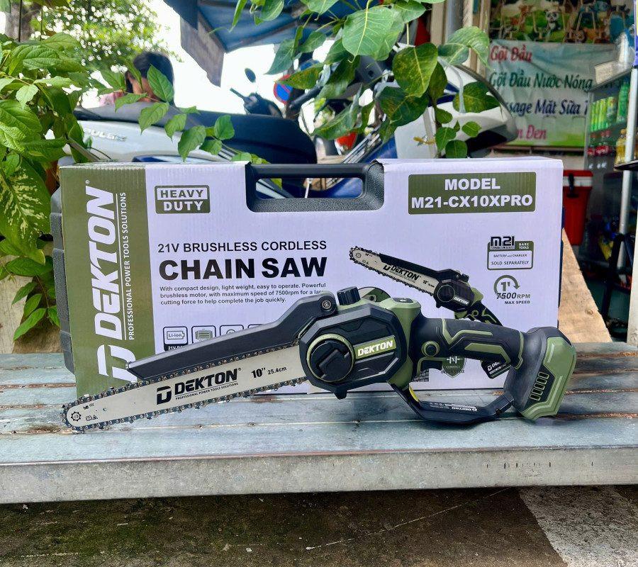 THÂN MÁY CƯA XÍCH PIN 10 INCH BRUSHLESS MÀU OLIVE 3 TỐC ĐỘ M21-CX10XPRO DEKTON - HÀNG CHÍNH HÃNG