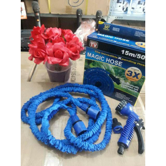 Vòi nước giãn nở x3 đa dụng: Phun xịt xe, Tưới cây, Rửa chén dài 11m - 14m