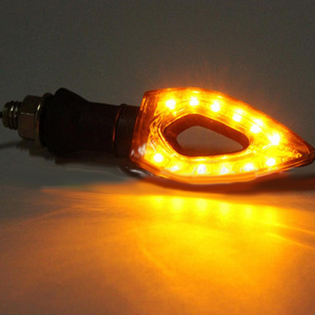4pcs Universal Motorcycle 12 LED Blinker  Indicators Amber Light