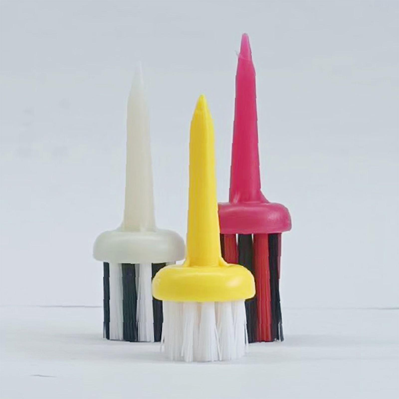 3Pcs Golf Tee Brush Type Set Plastic for Low Resistance Golf Accessory