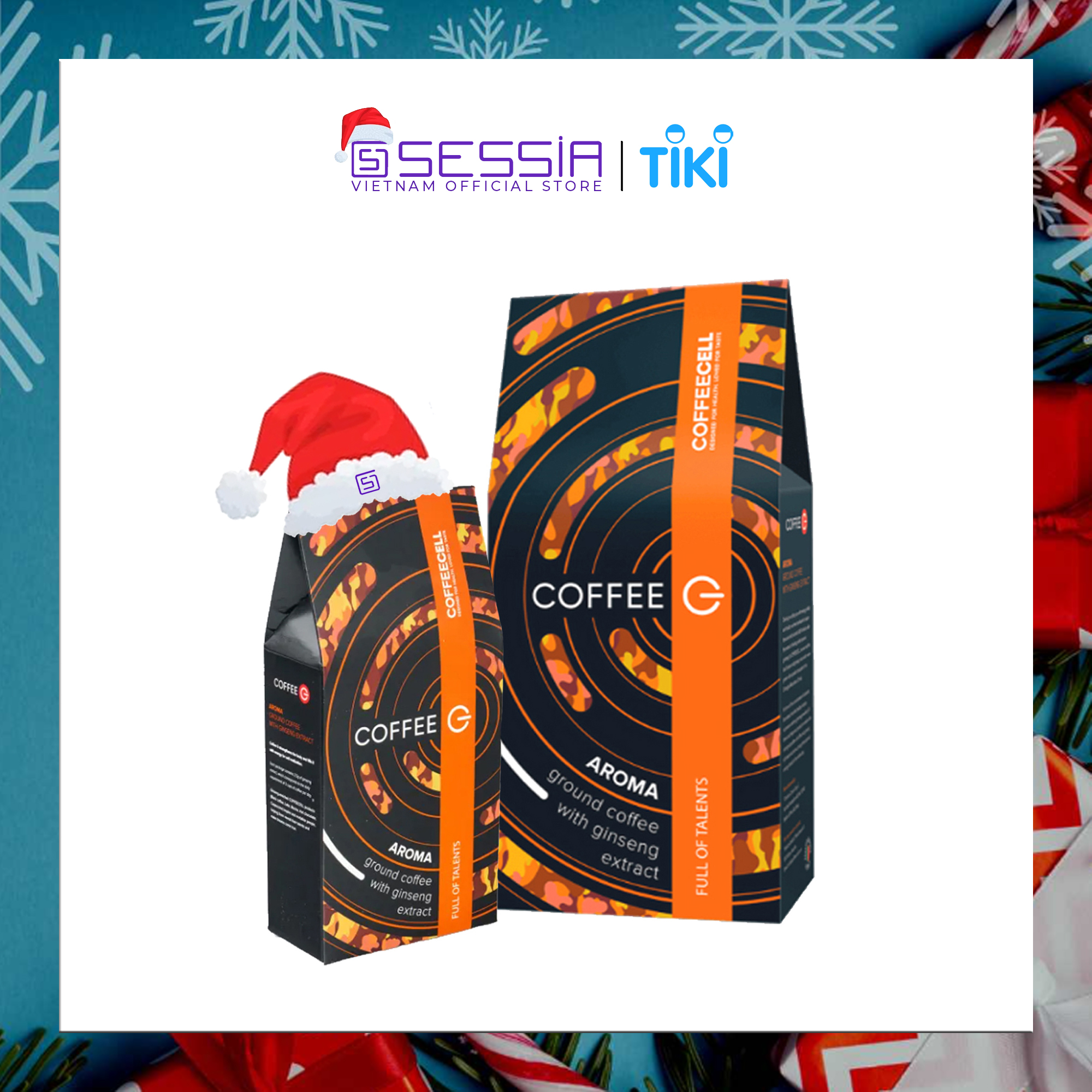 Cà Phê Rang Xay Coffee G Aroma Với Nhân Sâm Hoàng Đế COFFEECELL - Tác phẩm nghệ thuật từ những bậc thầy cà phê chính hiệu của nước Ý - Hàng Chính Hãng