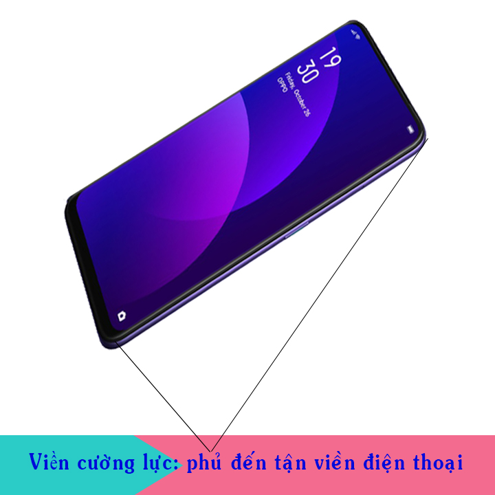 Kính Cường Lực cho Oppo F11 Pro - Full màn hình - Màu Đen - Hàng Chính Hãng