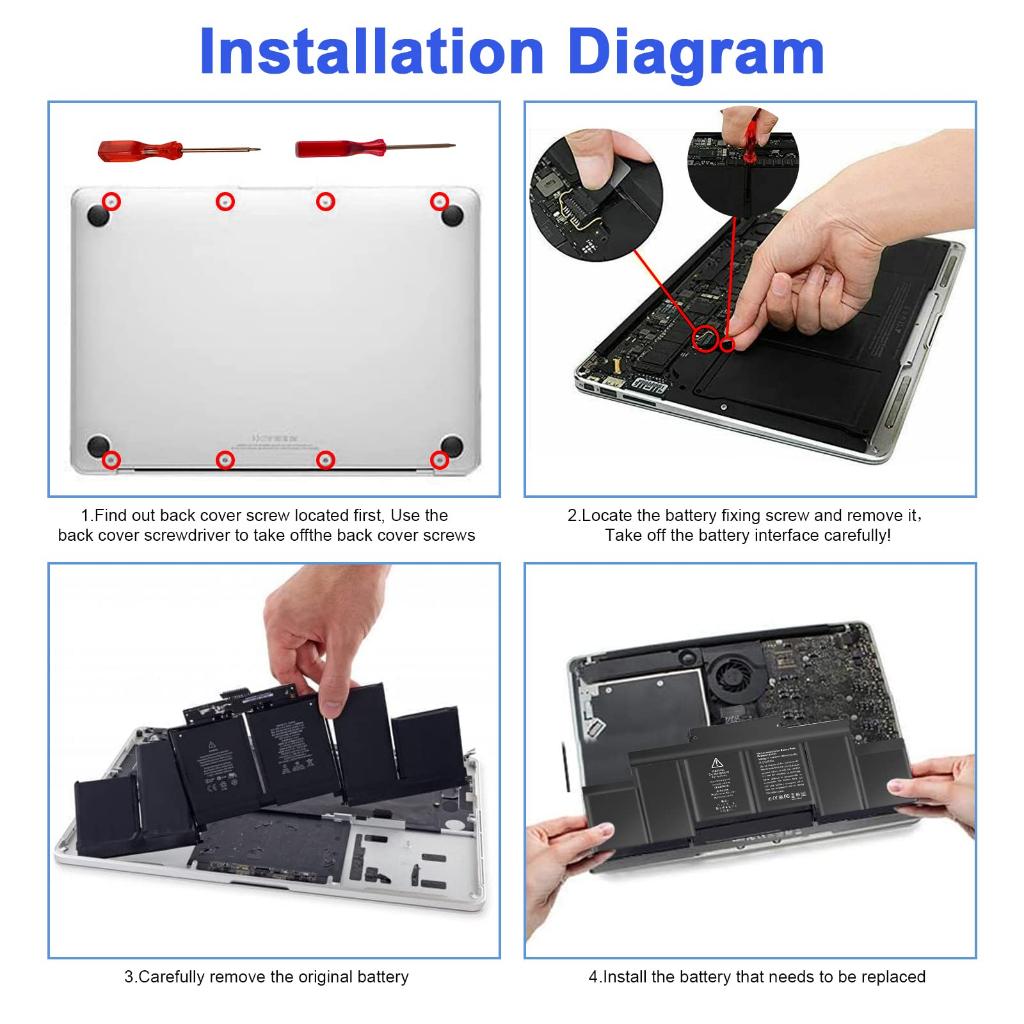 Pin Dành Tương Thích Cho Macbook Pro 15 Inch Retina A1398 Năm 2013 Đến Giữa 2014 Và Me293 Me294 Mã Pin A1494 TEEEMO PC Hàng Nhập Khẩu New Seal