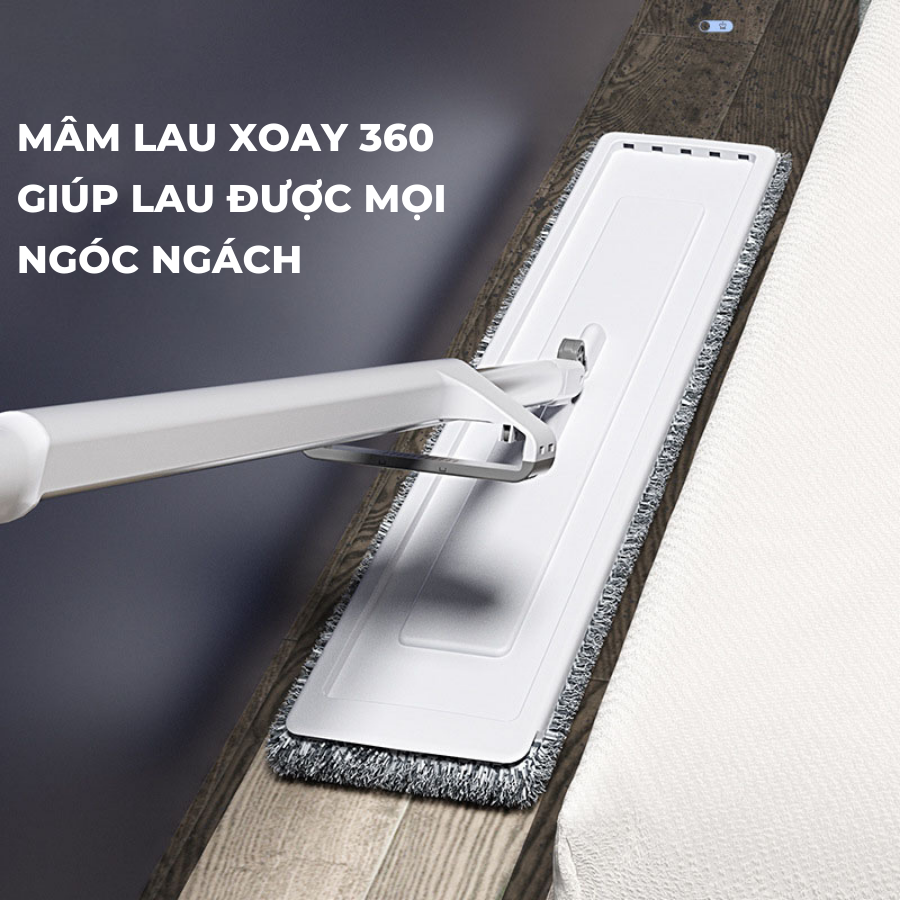 Cây lau nhà tự vắt phun sương xoay 360 độ lau sạch khô nhanh tiện lợi - Huy Tưởng