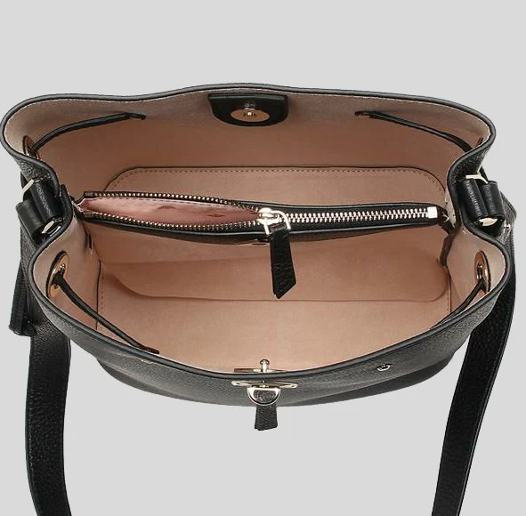 Túi Kate Spade large Bucket Black Màu đen Sz25*26cm WKRU6827 399$