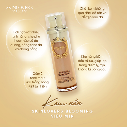 Kem Nền Trang Điểm Eveline Skinlovers Blooming Foundation