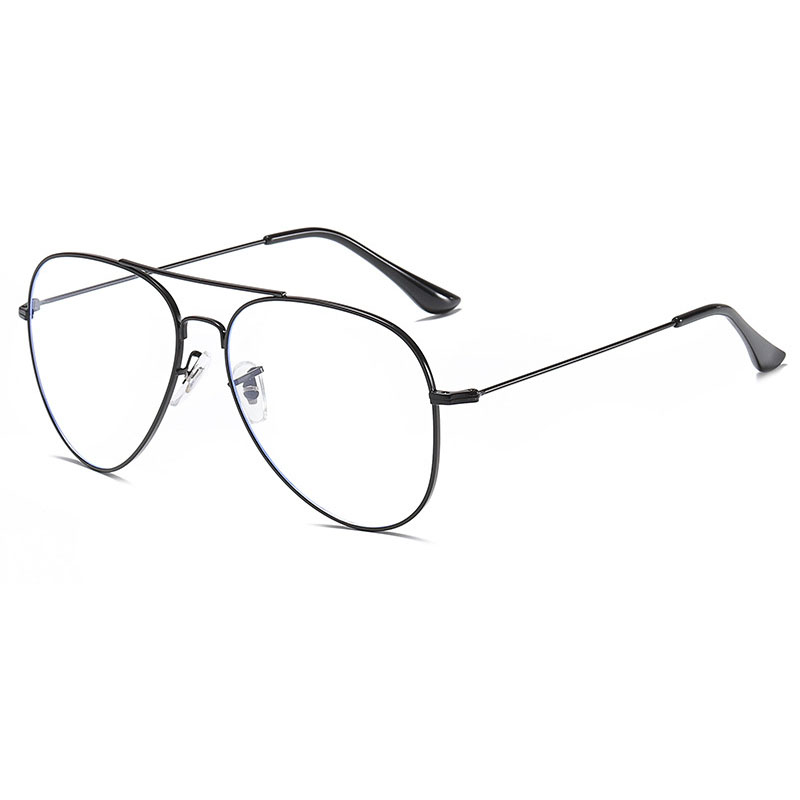 Kính mát thời trang dáng Phi công cổ điển nkim loại đen cao cấp