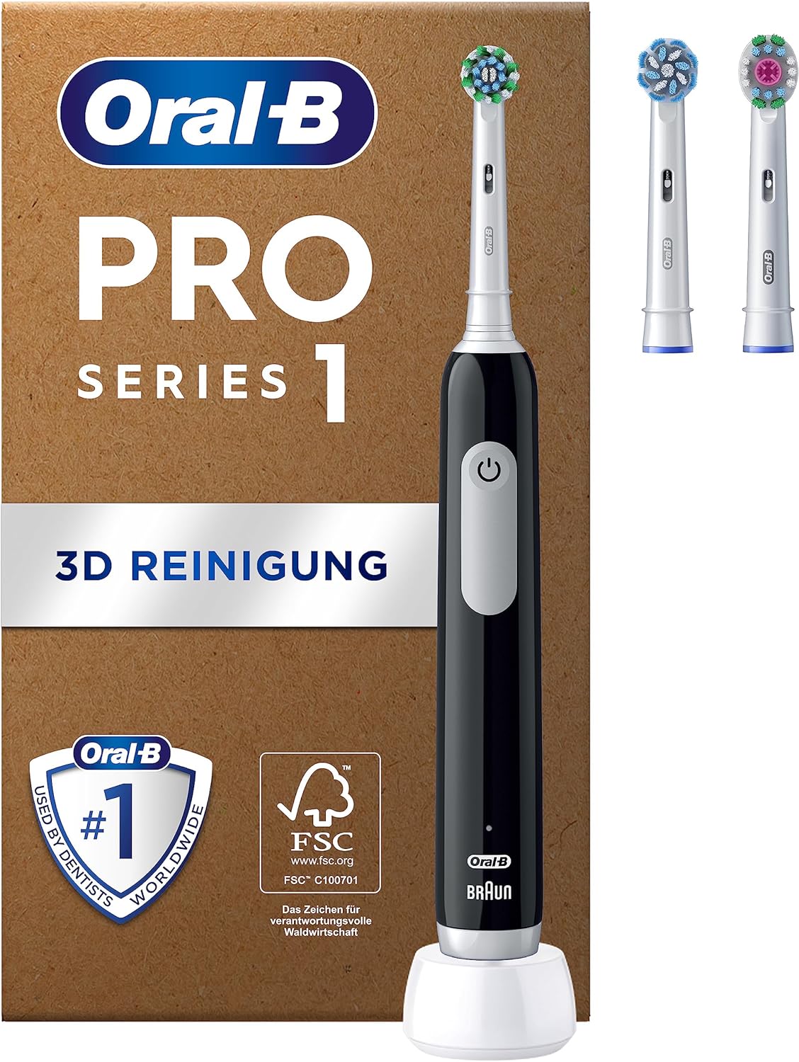 Bàn Chải Đánh Răng Điện Braun Oral-B Pro 1 SIOC Màu Đen Hàng chính hãng