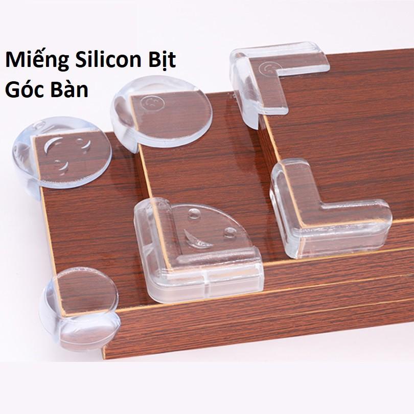 Set 4 Bịt Góc Bàn Silicon Nhỏ Gọn, Tiện Dụng, An Toàn Trong Gia Đình, Bảo Vệ An Toàn Cho Bé. Kingler 5500