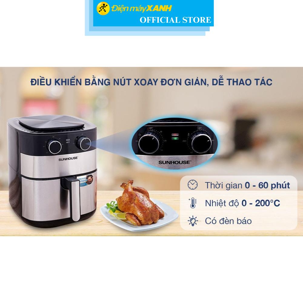 Nồi chiên không dầu Sunhouse SHD4026 6 lít - Hàng Chính Hãng
