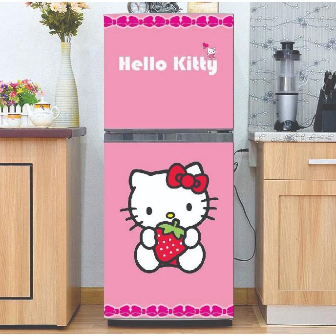 Decal trang trí tủ lạnh mẫu hello kitty 3