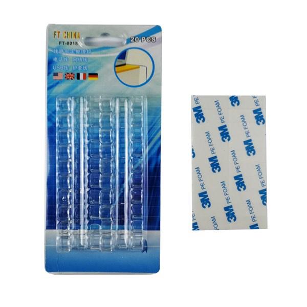 Bộ 20 Nẹp Dán Tường Cố Định Dây Điện Chống Rối - Kẹp Giữ Dây Cáp Sạc