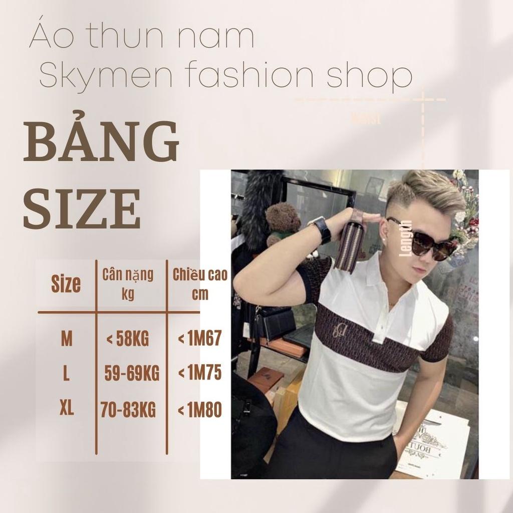 Áo thun polo nam có cổ tay ngắn vải thun cotton co giãn phong cách hàn quốc