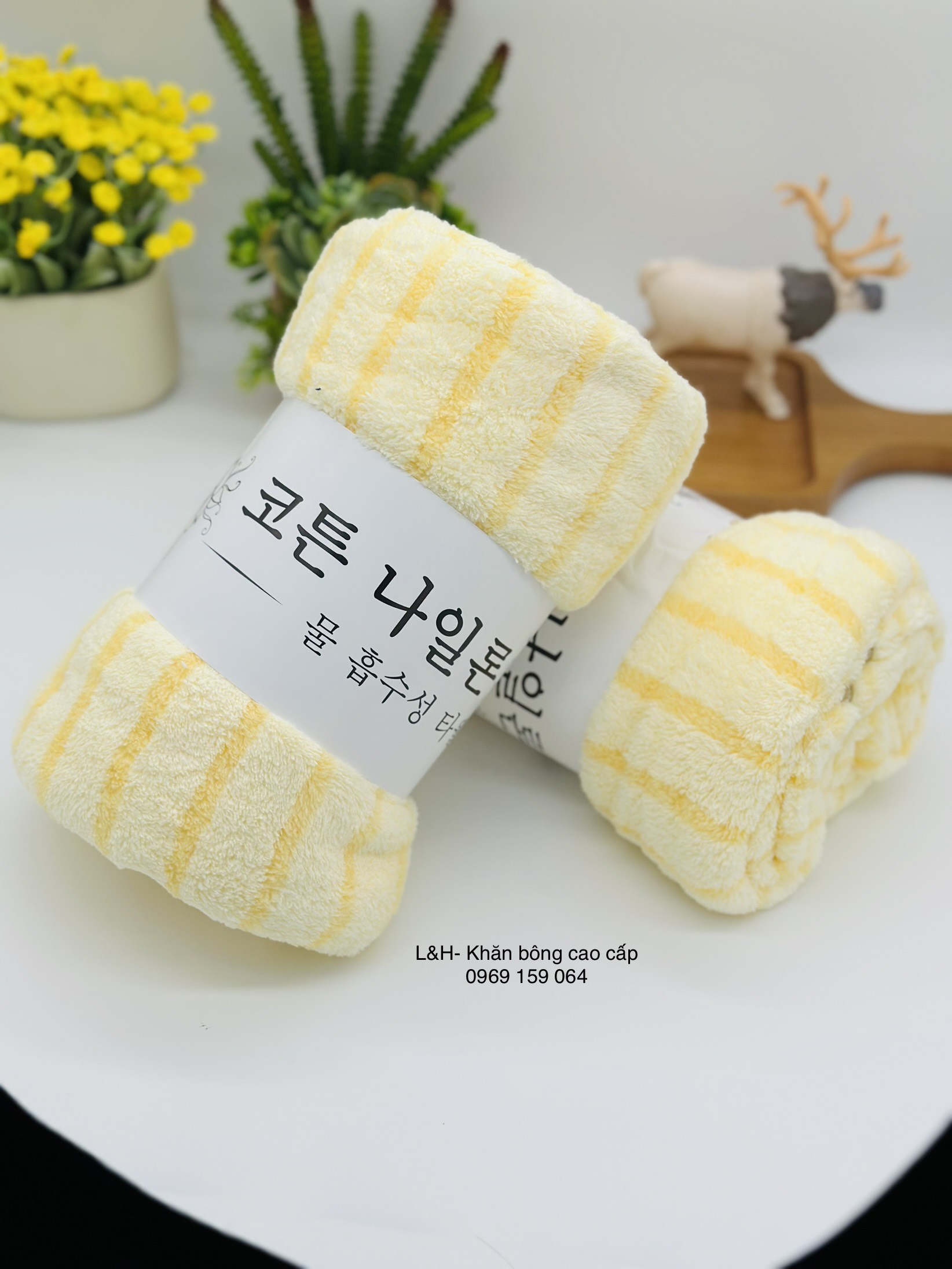 Khăn tắm lông cao cấp, Kẻ sọc nổi, KT 70x140cm