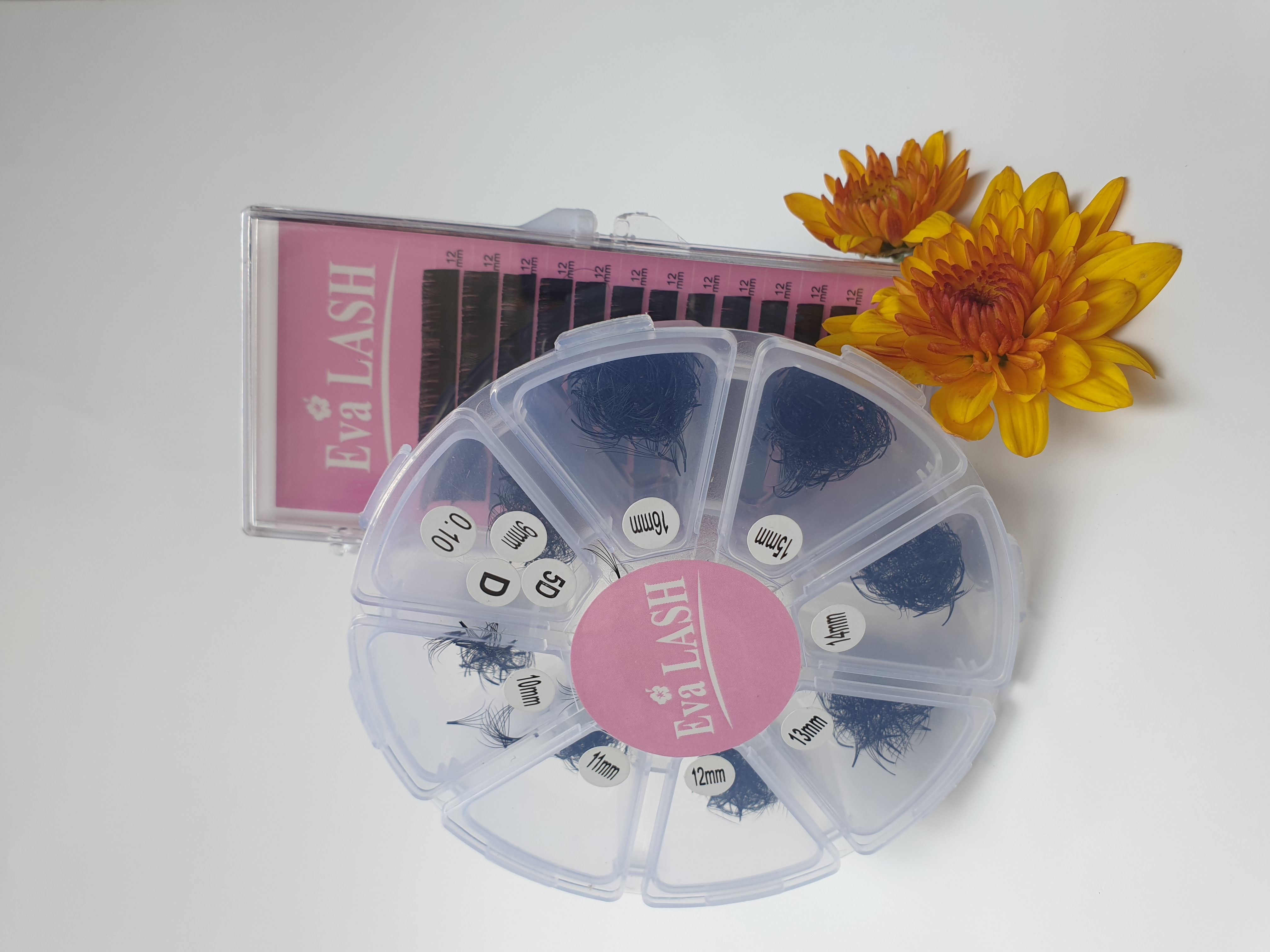 10D Premade Volume Eyelash Extensions Mixed Tray 1000 Premade Fans Eyelash Extensions D Curl Premade Lash Fans Pointed Handmade Promade Loose Fans Thin Base (10D-0.07D,9-16mm)