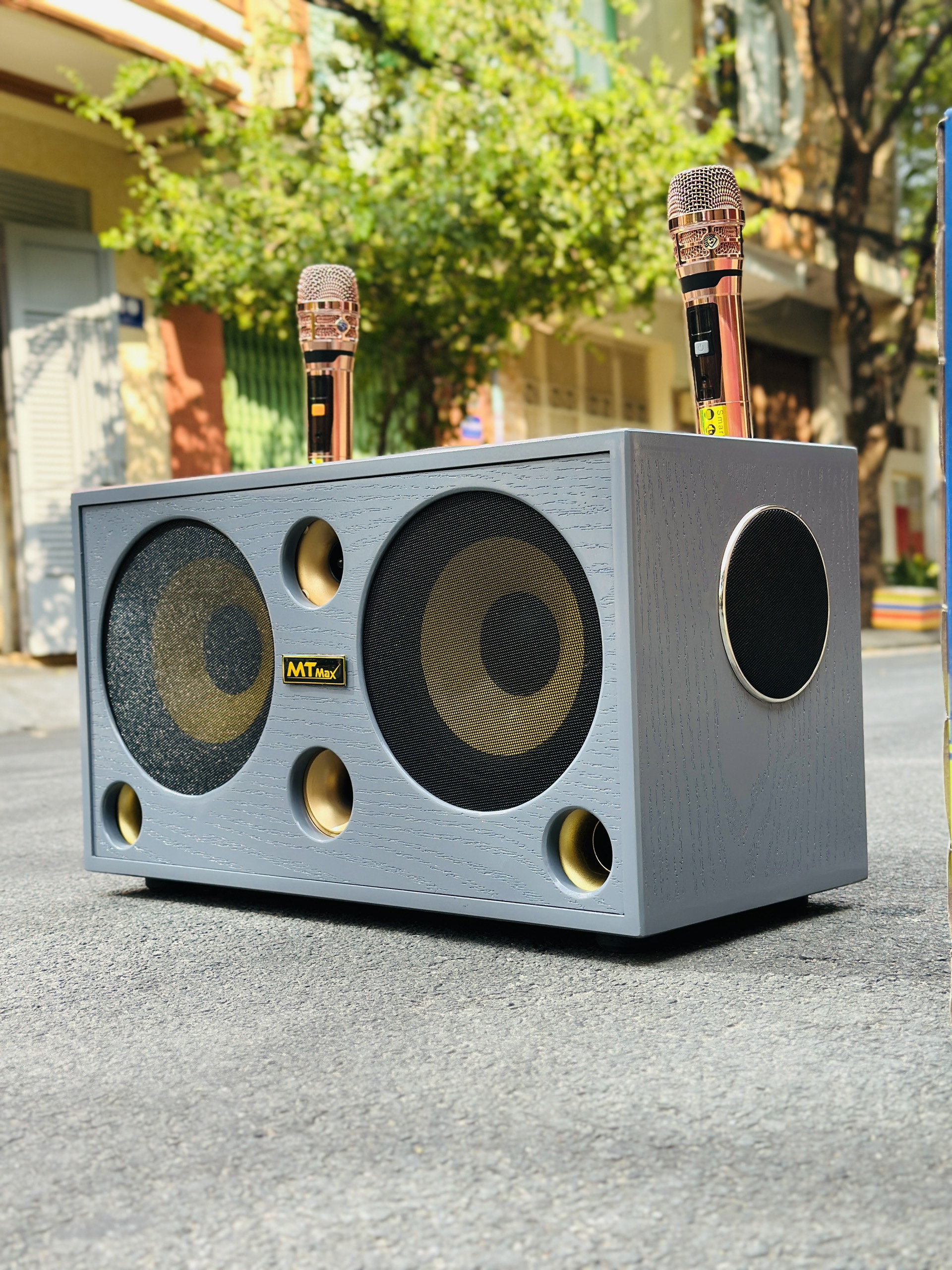 [ Tặng Kèm 2 Micro Không Dây ] Siêu Phẩm Loa Xách Tay MTMAX DK25 Pro Chính Hãng - Hệ Thống 6 Loa 3 Đường Tiếng Bass, Trung, Treble, Công Suất Khủng 400W, Âm Thanh Đa Hướng,  Bảo Hành 12 Tháng, Hàng Chính Hãng