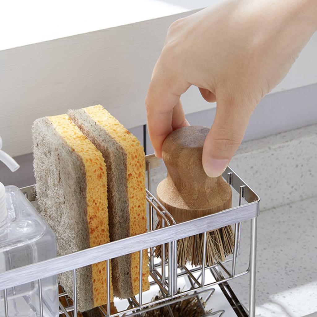 Sink Rack Sponge Holder Storage Dishcloth Holder for Countertop