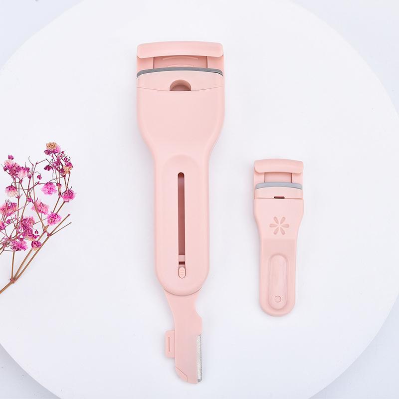 Dụng Cụ Bấm Cong Lông Mi 2 Trong 1 Tiện Lợi HB - Pink